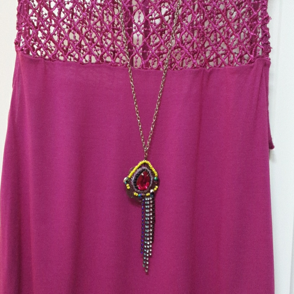 Boho Chic Statement Necklace - image 2